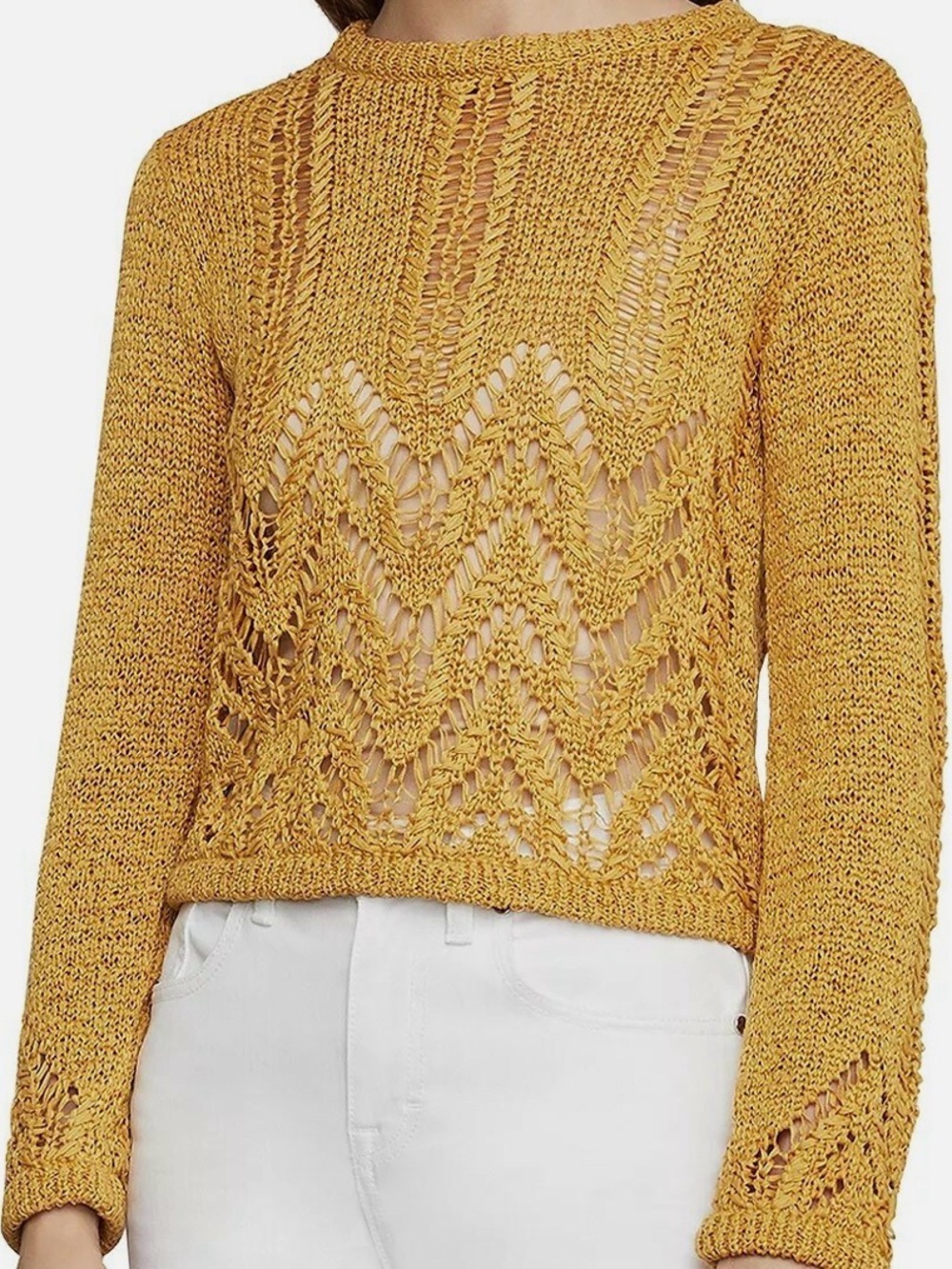 BCBGMAXAZRIA Mixed-Stitch Sweater